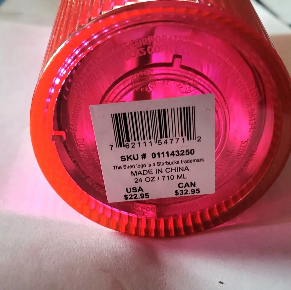 Starbucks Vibrant Pink Cup